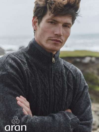 Men's Lined Zipper Cardigan