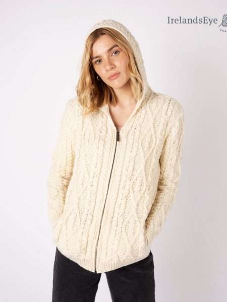 Aran Merino Wool Zip Hoodie