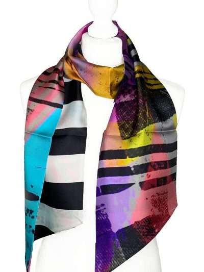 Luxury Silk Scarf by Clare O'Connor - Double-Sided, 100% Silk Twill