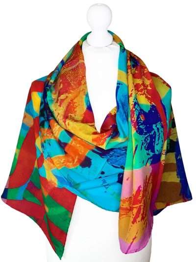 Luxury Silk Scarves - Irish Designed, 100% Silk, Rolled Edge, 70x200cm