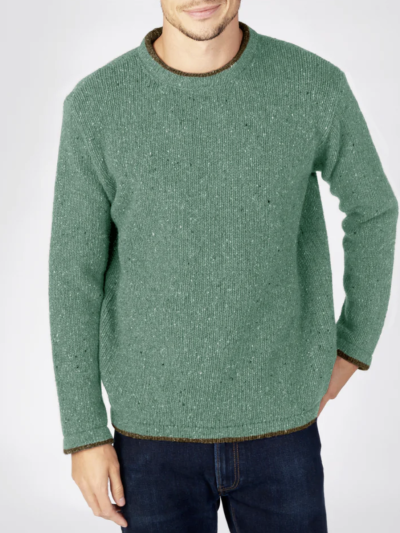 Irish Wool Roundstone Sweater Wave